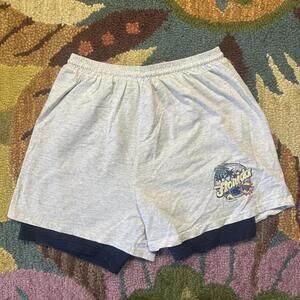 Women's Grey and Navy Shorts